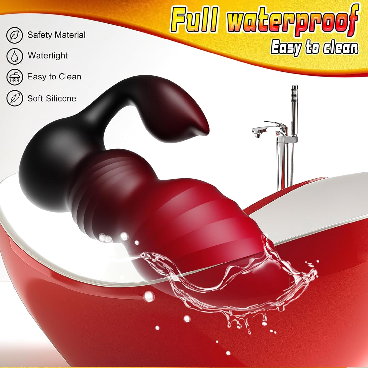 Vibrating Butt Plug Prostate Massager Sex Toys for Men - 2In1 Anal Plug Adult Toys with 7 Vibrating Mode & Remote Control, Skin Friendly Anal Dildo Male Sex Toy for Men Women Couples (3.7Inch) image number 3