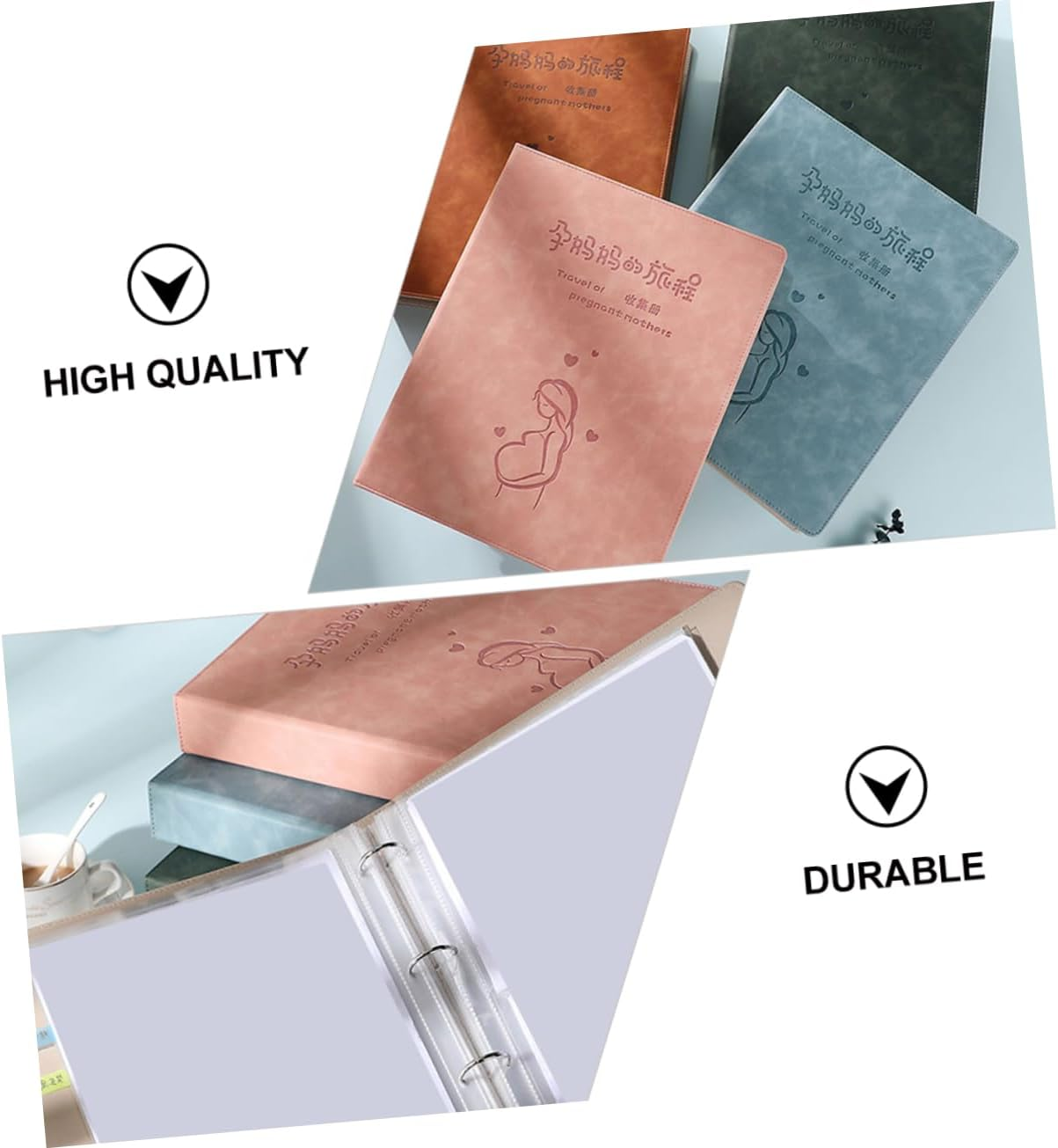 Mom Pregnancy Journal Book Keepsake Gender-Neutral Hardcover Pregnancy Journal