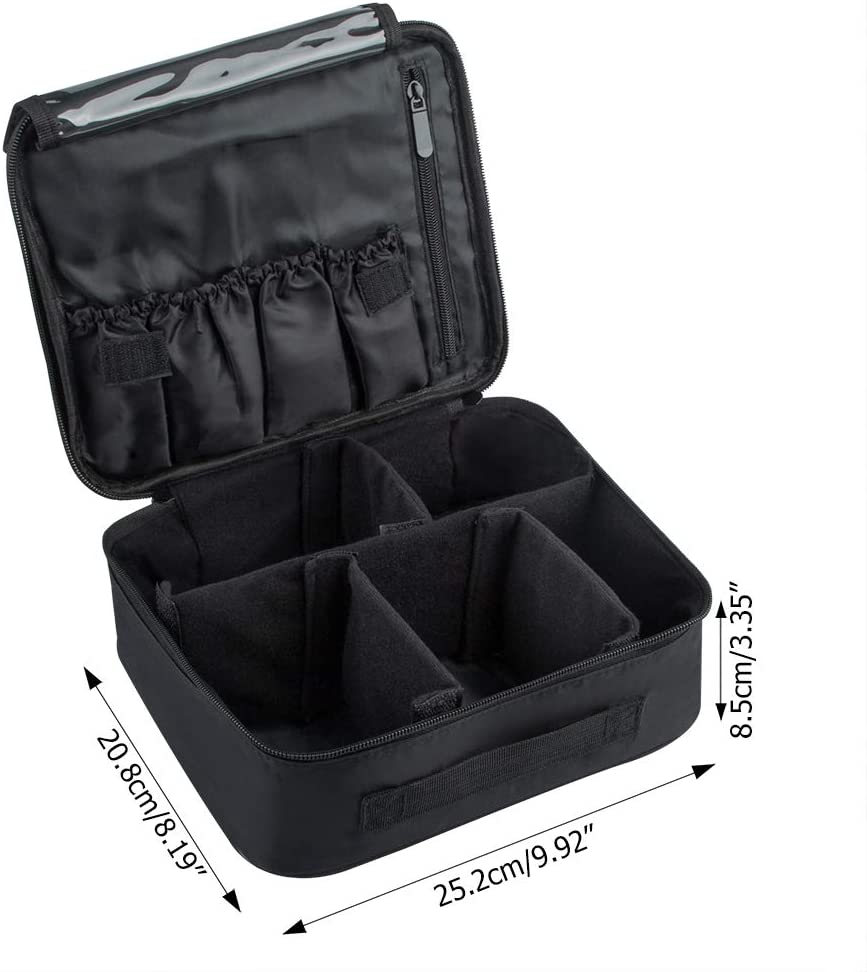 Travel Makeup Case, Sourceton Professional Cosmetic Makeup Bag Organizer Makeup Boxes with Spaced Cosmetic Bag image number 1