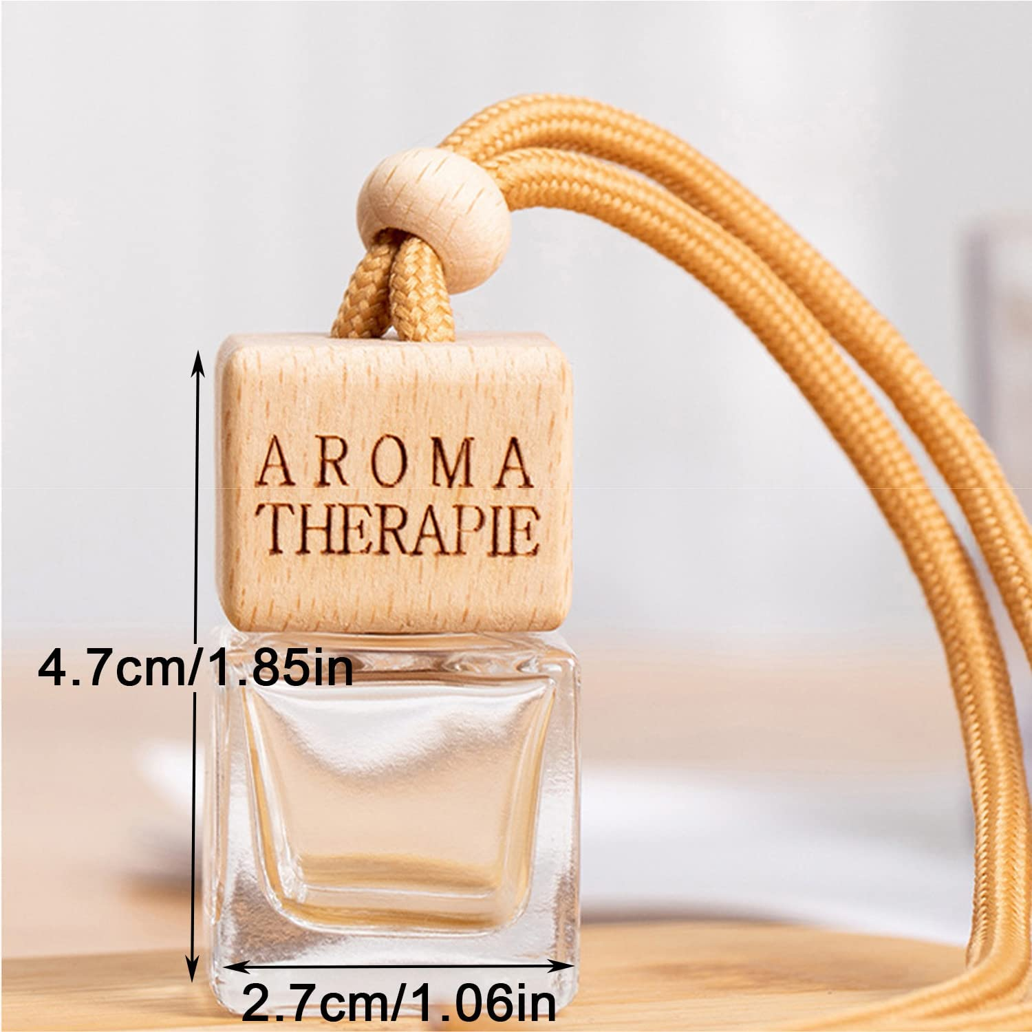 6 PCS 8Ml Car Hanging Diffuser Bottle Perfume Empty Bottle Pendant Air Freshener Ornament for Essential Oil Aromatherapy Storage, Empty Refillable Home Car Air Freshener Vials (A) image number 1
