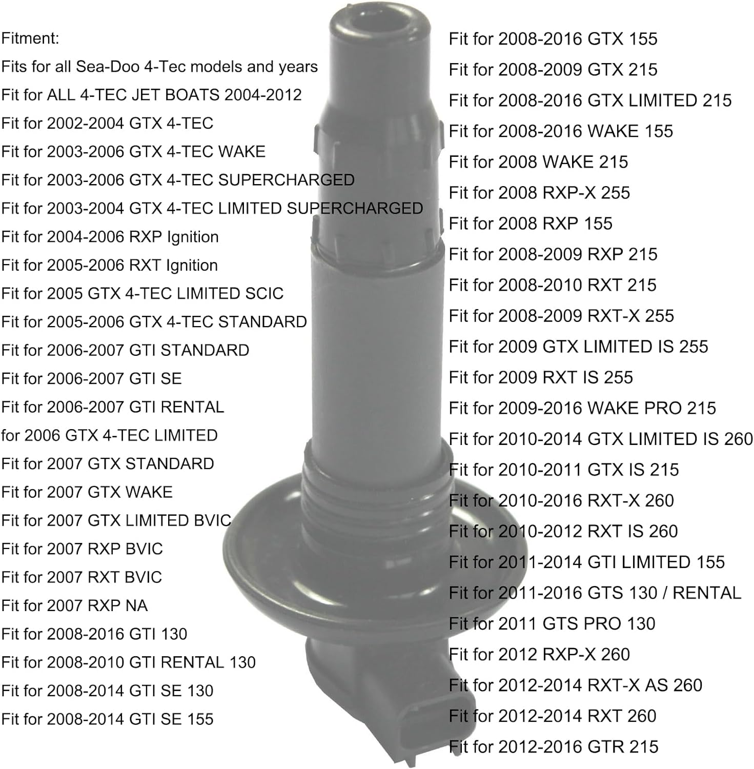 3 Pcs Ignition Coil Stick Fit for Seadoo GTX RXT RXP GTI GTS GTR Wake 130 155 185 215 255 260 HP ALL 4-TEC Models 420664020 image number 6