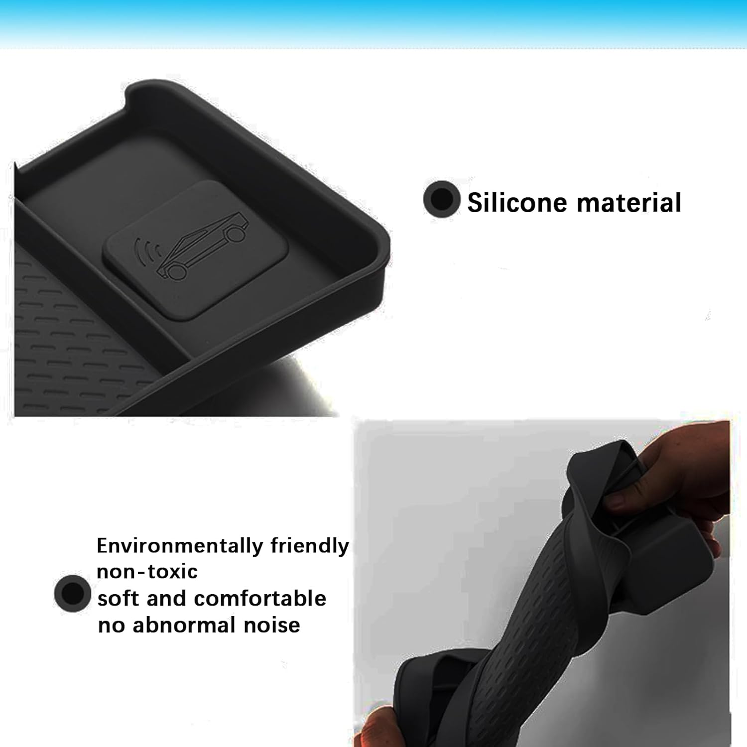 Yhcdsea for 2024-2026 Tesla Model 3 Highland and 2025 2026 Tesla Model Y Juniper Center Console Organizer behind Screen Storage Box Dashboard Hidden Tray Interior Accessories image number 1