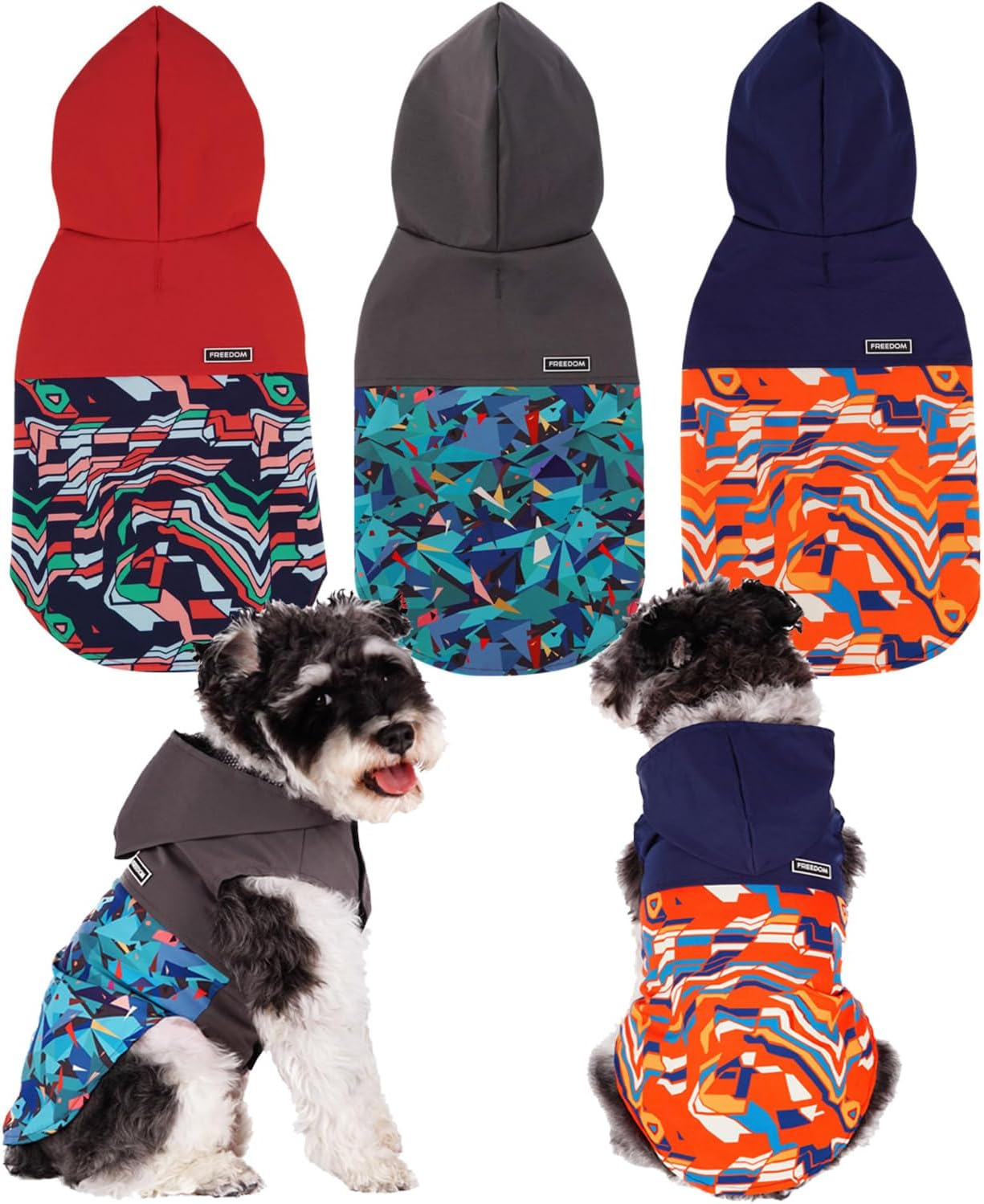 BPS Waterproof Pet Dog Rain Jacket Waterproof Hooded Pocket for Small Medium Large Dogs with Material 100% Polyester (S, Decorative Red) BPS-16173RJ