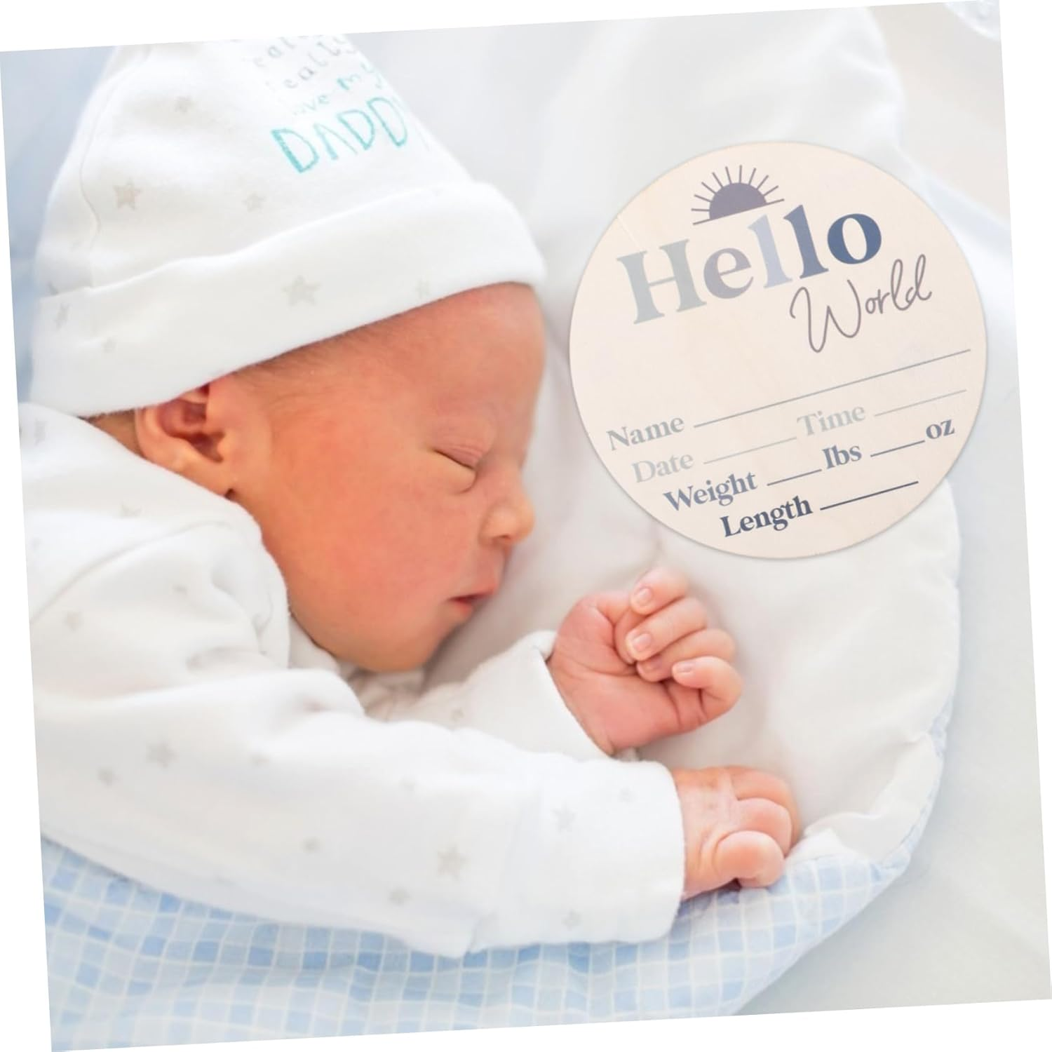 Baby Monthly Milestone Cards Newborn Announcement Sign Wood Photo Discs for Infant Growth Records Nursery Decoration Newborn Arrival
