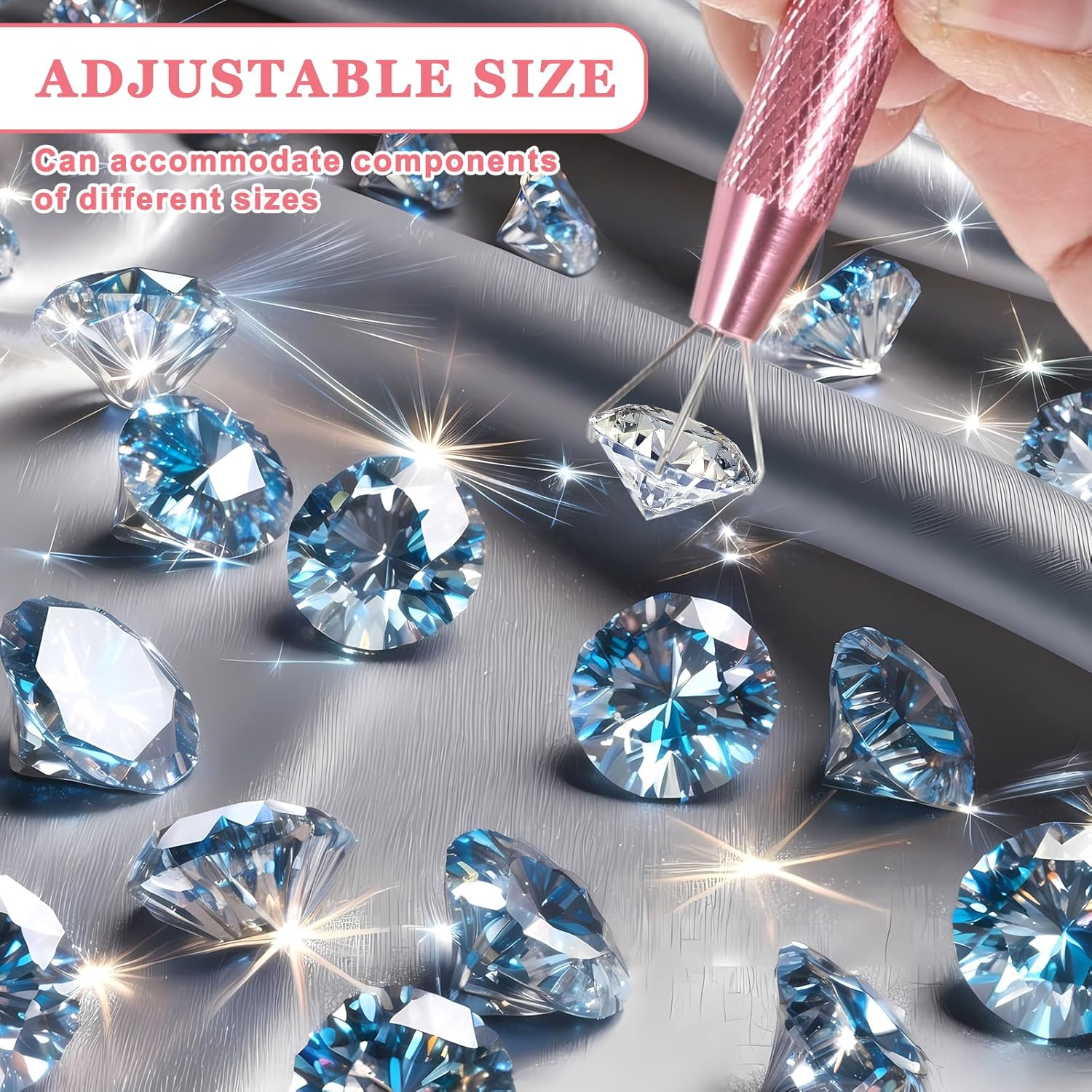 2 Pcs Piercing Ball Grabber Tool, Piercing Changing Tools 4 Claw Diamond Tweezers Stainless Steel Jeweler Pick up Tool for Ear Nose Lip Tools Tiny Objects Ic Chips Electronic Components