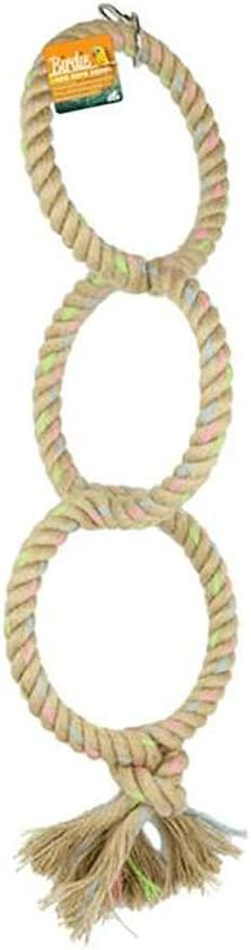 Birdie Jute Triple Parrot Ring, 16 Cm Diameter