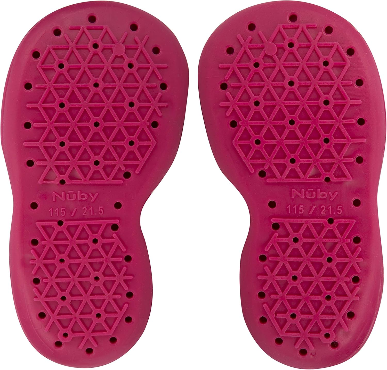 Nuby Snekz Comfortable Rubber Sole Sock Shoes for First Steps- Strawberry/Large 22-30 Months image number 1