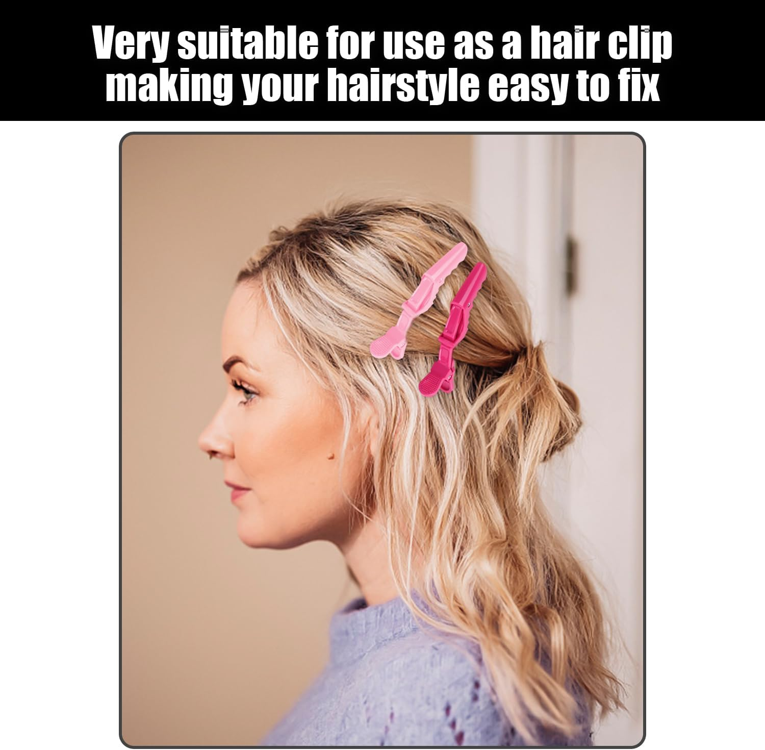 10 Pieces Plastic Hair Pins Hairdressing Salon Tools Fairstyle Making Tools Slide Hair Pins Hair Styling Accessories image number 1