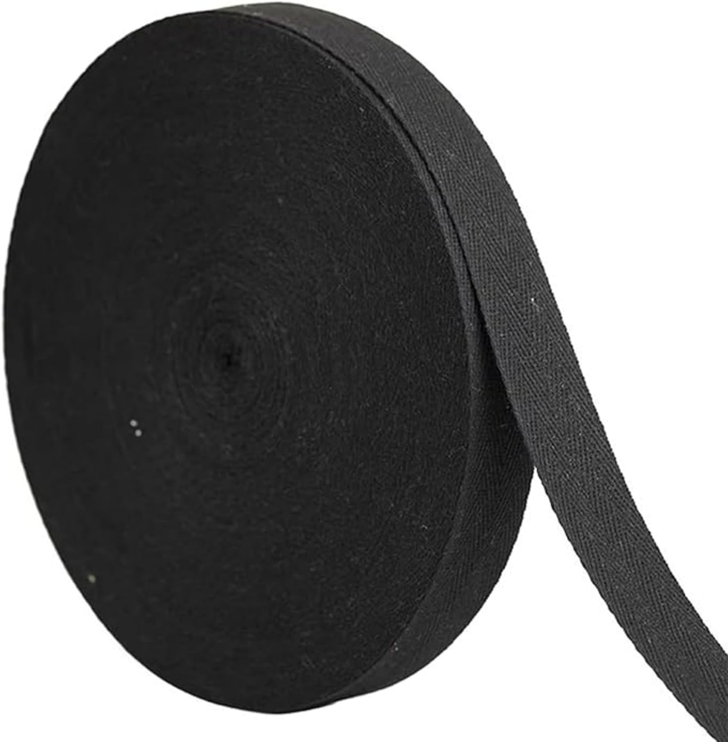 RJDJDLXM Black Cotton Herringbone Twill Tape - 45 Metre Roll, 20 Mm Wide for Sewing, Crafts and Home Decor image number 3