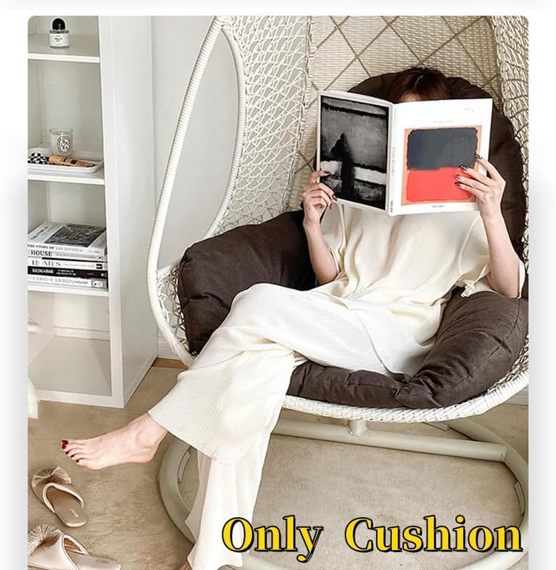 Swing Egg Chair Cushion Thickened Hanging Basket Seat Cushion Washable Hammock Chair Cushions Outdoor Patio Hanging Chairs Cushions Replacement (Only Cushion) (Green) image number 3