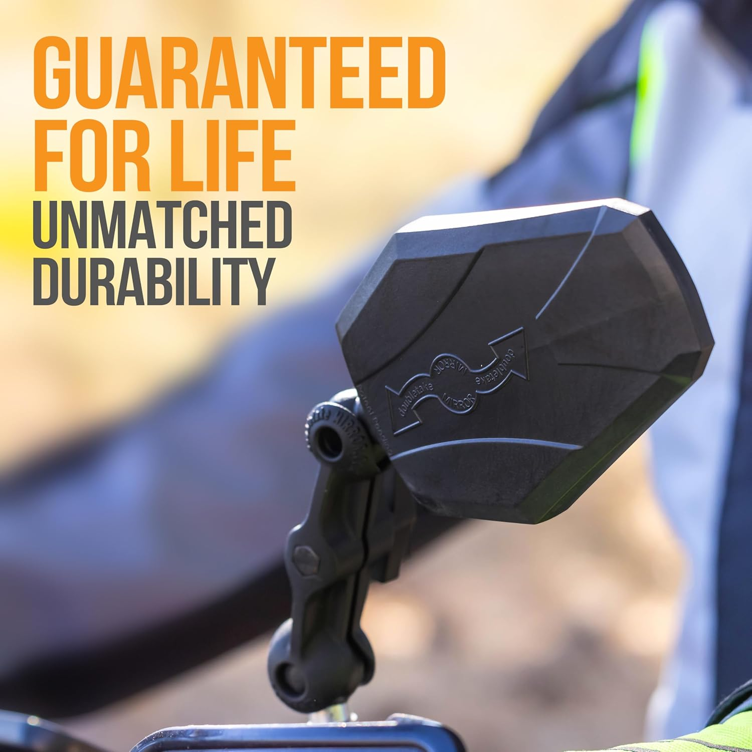Doubletake Adventure 3.5" Mirror Kit 2.0, Universal Fit Folding Motorcycle Mirrors, Guaranteed for Life. image number 3