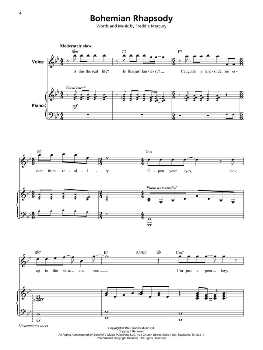 Hal Leonard Queen Music Book: Note-For-Note Keyboard Transcriptions image number 2