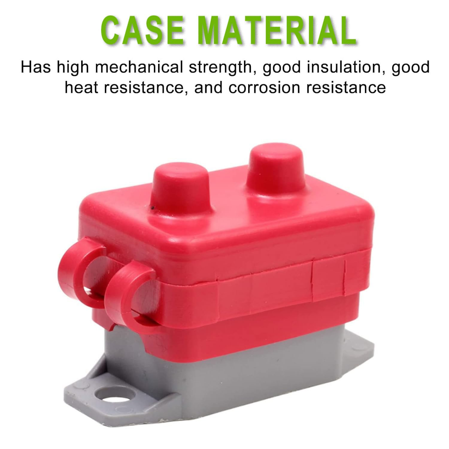 2 Pack Direct Current DC 12V - 24V Automatic Reset Circuit Breaker, Current Overload Protector, with Cover Stud Bolt for Automotive RV (Red 30A) image number 3