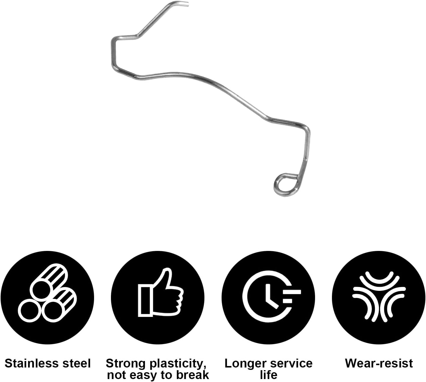 Gosknor 24Pcs Universal Headlight Bulb Retainer Spring Clips, 12 Styles, Stainless Steel, Steel Color, Car Headlight Headlamp Clamp, H1/H3/H4/H7 Bulb Holder image number 6