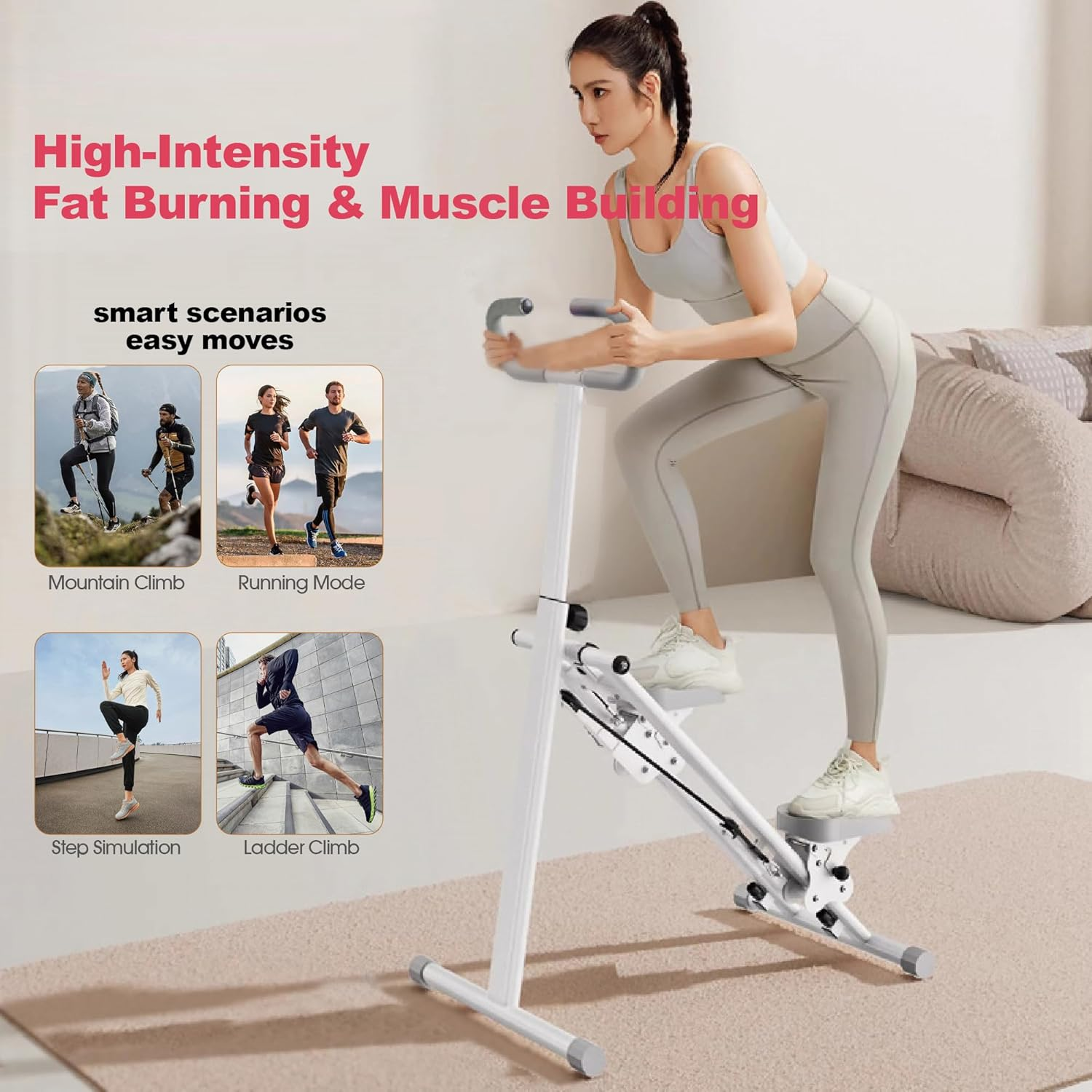 FITNESS MASTER Stair Stepper Vertical Climber Machine Cardio Folding 200Kg