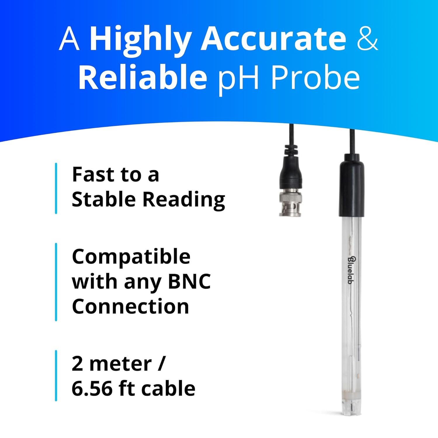 Bluelab PROBPH Ph Probe for Water, Replacement Electrode for Meter, Monitor, and Controller with Easy Calibration, Tool for Hydroponic System and Indoor Plant Grow image number 4