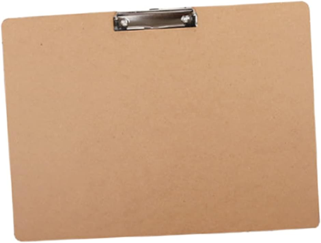 Tofficu 1Pc Wooden Writing Clipboard Clip for Document Sorting Ergonomic Design for Home School Office Use Wood Backing Board for Easy Handling