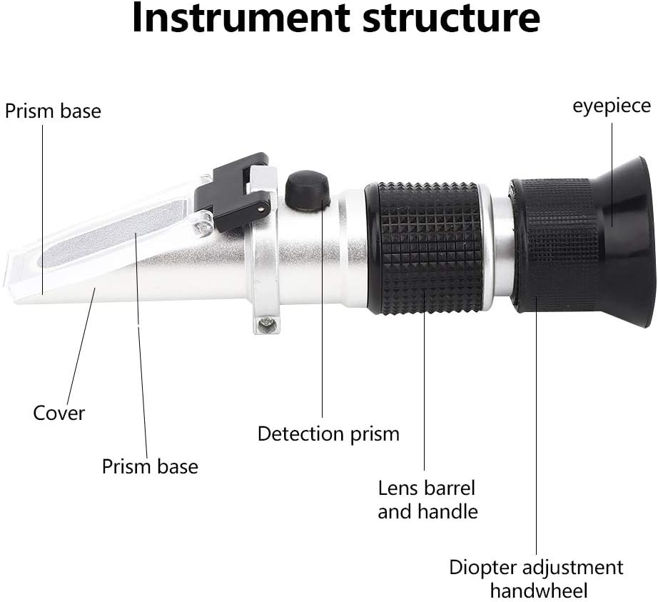 Refractometer Concentration Meter Brix Tester 0-90% with Automatic Temperature Compensation, Simple Operation, Wide Application for Liquid Sugar Test image number 6