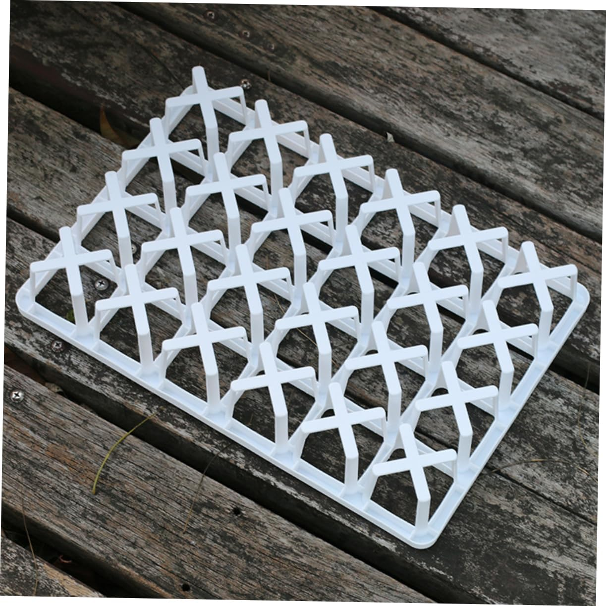 Kisangel 3Pcs Plant Pot Racks for Indoor Gardening Square Hole Vegetable Germination Trays Planter Holders for Seedlings Space-Saving Nursery Pot Brackets image number 6