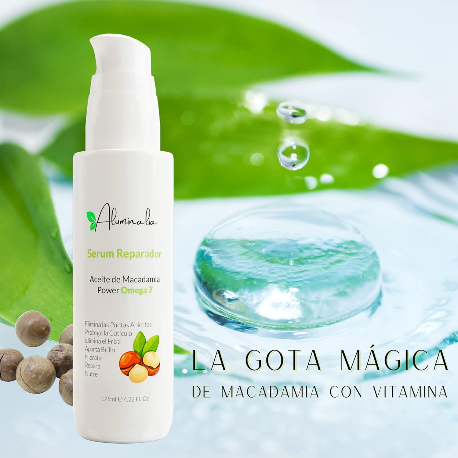 Anti Frizz Serum for Hair Professional Hair Repair Serum with Macadamia Oil, Serum Hair Rich in Omega 7 and Vitamin E, anti Frizz Products Sulfate and Paraben Free (125 Ml) image number 5