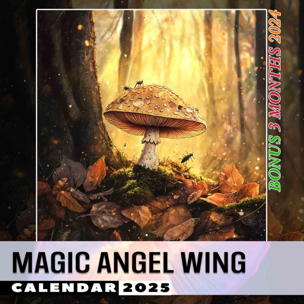Magic Angel Wing Calendar 2025: 15 Months of Ethereal Beauty October 2024 to December 2025 Capturing the Grace of Angel Wings Perfect for Planning and Organizing in Large Size 8.5 X 8.5 Ideal Gifts