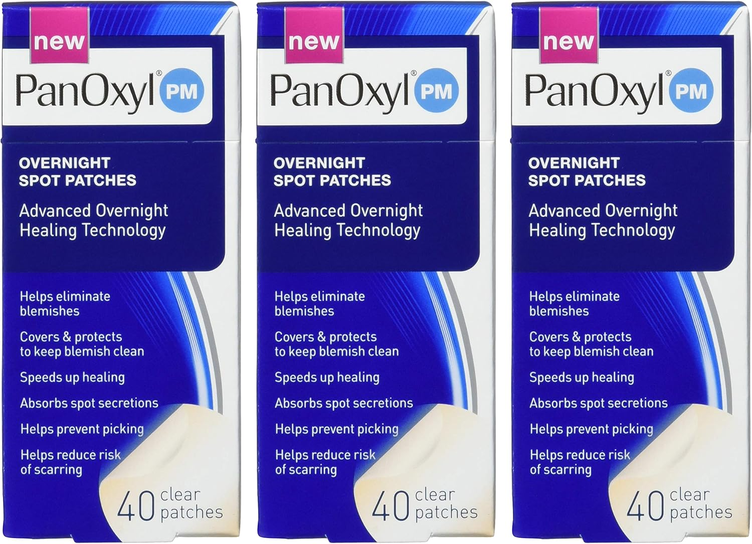 Panoxyl Pm Overnight Spot Patches with Advanced Hydrocolloid Healing Technology, 40 Count (Pack of 3) image number 3