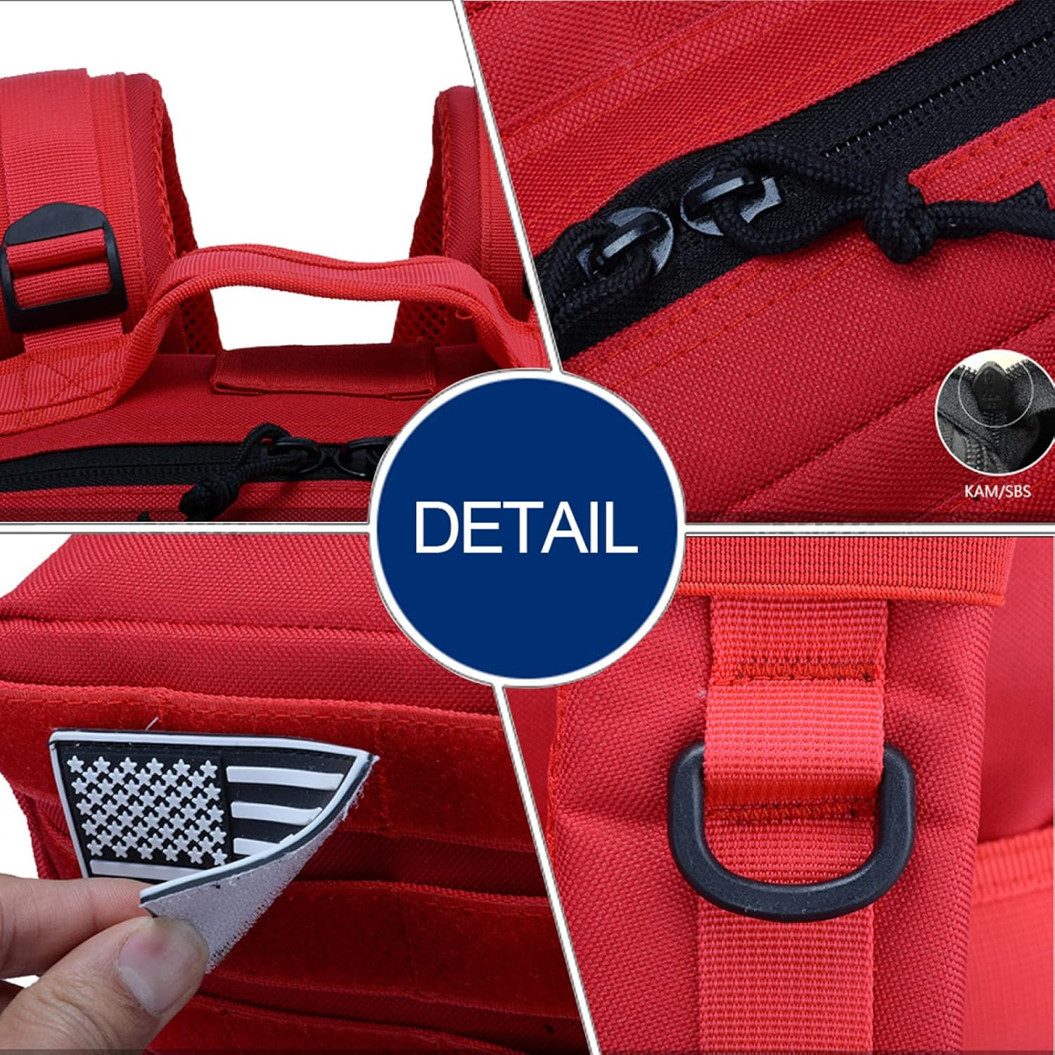 Camping Hiking Backpacks 45L,Tactical Backpack Large 3 Days Tactical Backpack Heavy Duty Backpack Molle Army Assault Pack for Hunting Trekking Camping Other Outdoor Activities,Purple - Acu image number 5