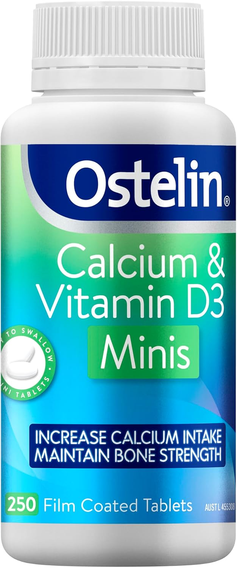 Ostelin Calcium and Vitamin D3 Mini Tablets (250 Tablets) image number 1