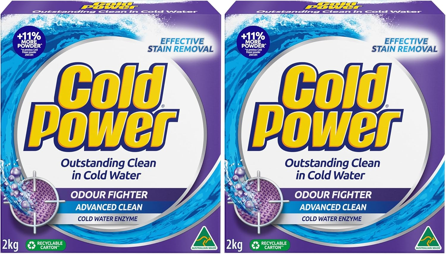 Cold Power Odour Fighter Powder Laundry Detergent 2Kg (Pack of 2) image number 3