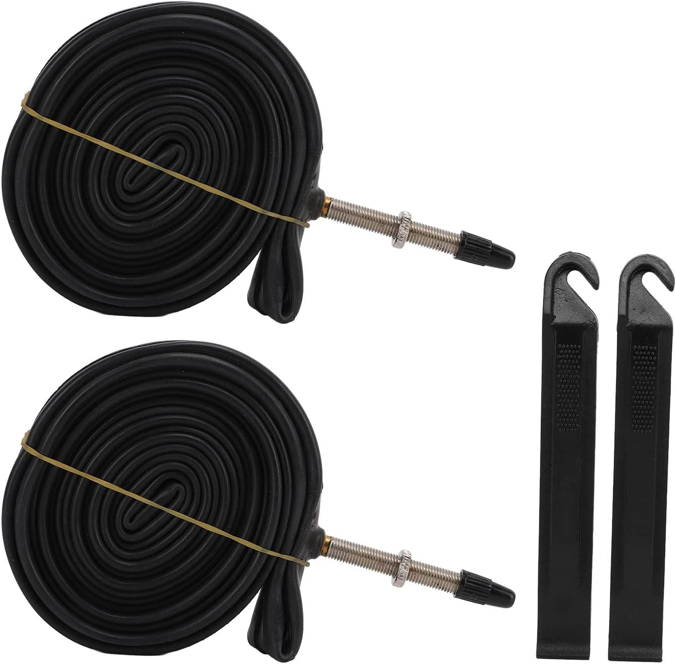 700X23C Inner Tube, 2 Pack anti Aging Shock Absorption Rubber Bike Inner Tube for Road Bike for Mountain Bike image number 1