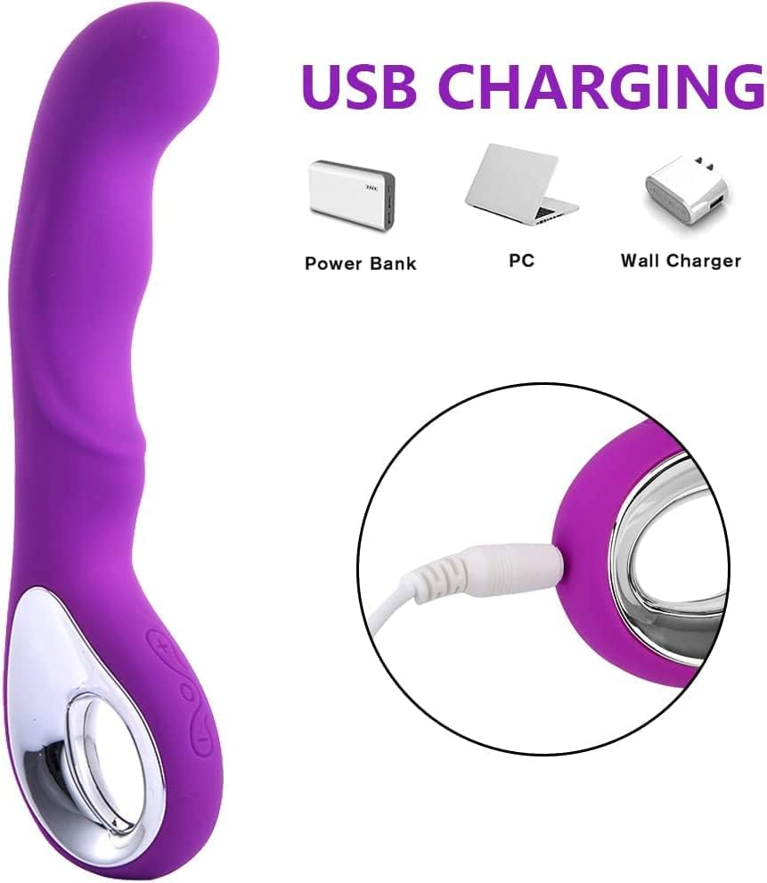 YUKAIONE G-Spot Vibrator for Women, Washable Dildo with Powerful Vibration, Pleasurable Adult Sex Toy for Female & Couples (Purple) image number 3