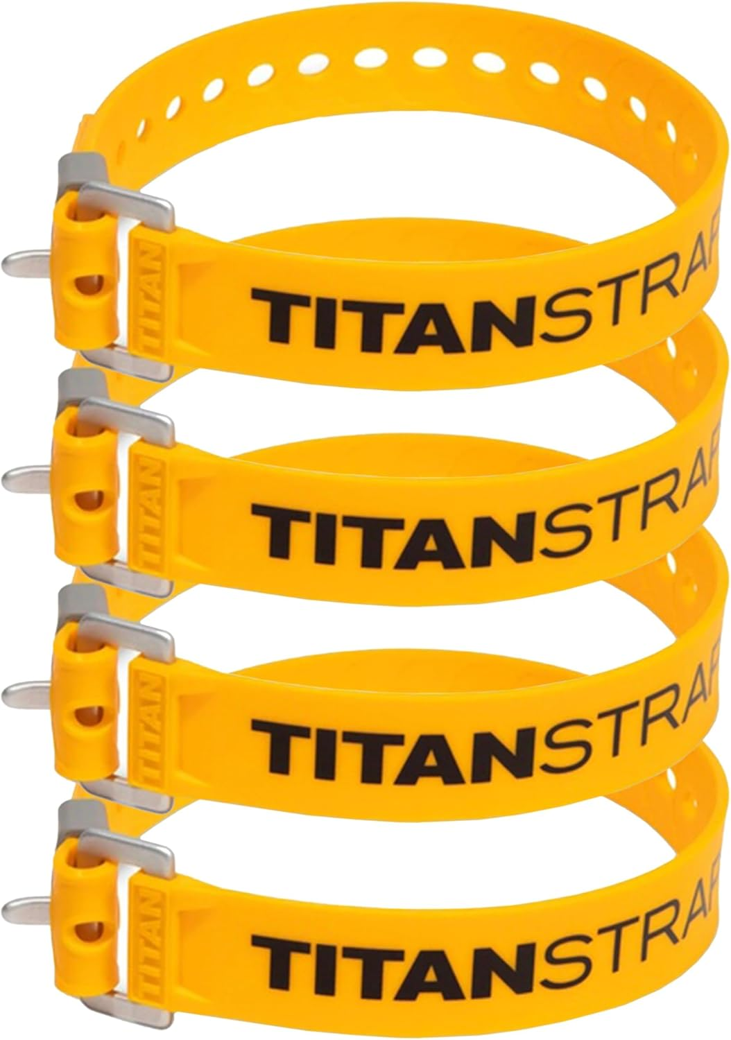 Titan Industrial Straps &ndash; Safety Strap Set to Secure Splits, Cargo Bikes, Garden Hoses, Wood Working Projects &ndash; 70 Lb. Working Load, 30" Length, Fluoro Blue, 4-Pack image number 3