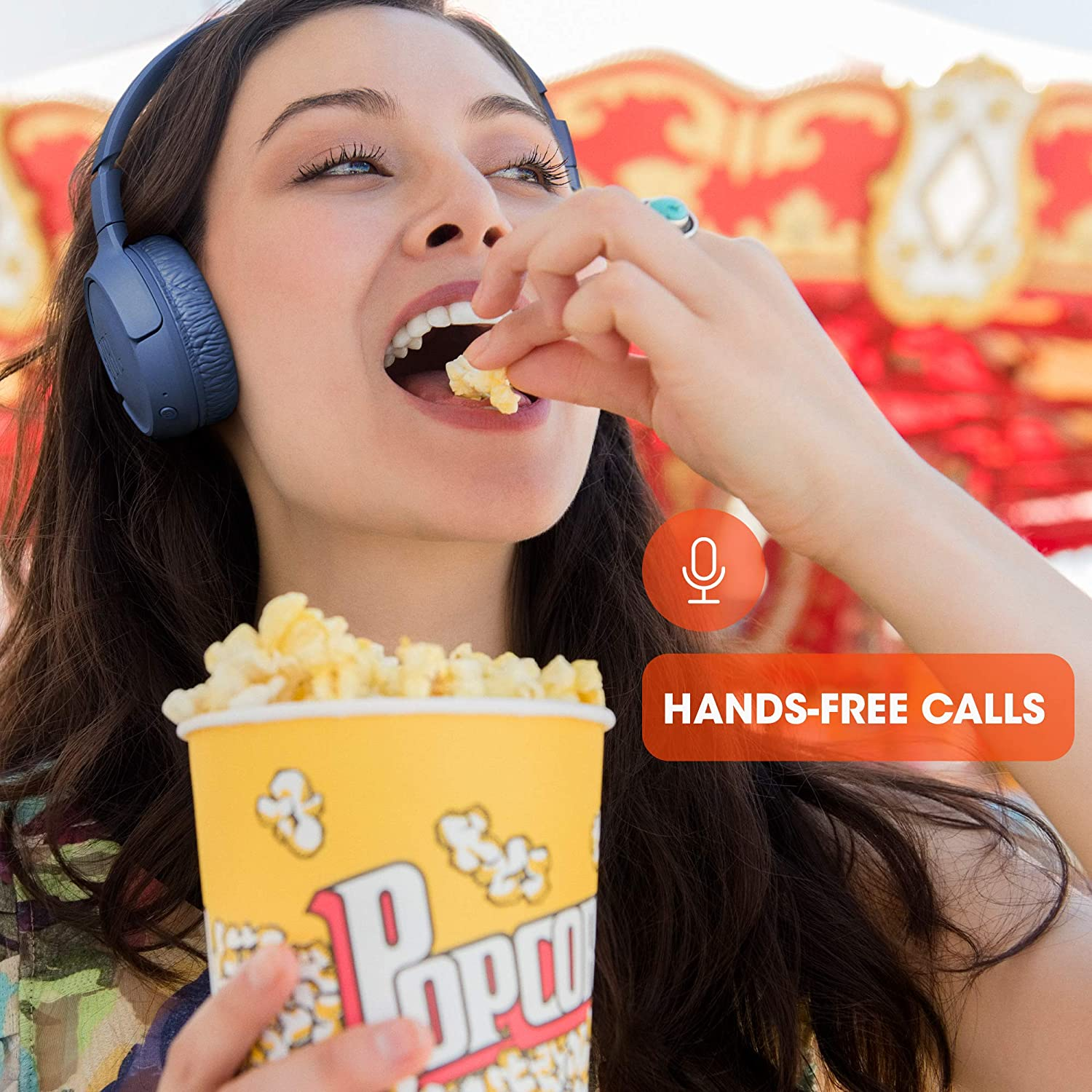 JBL Tune 510BT, JBL Pure Bass Sound, Wireless Bluetooth 5.0 Streaming, up to 40H Battery Life and Speed Charge (5Mins = 2H), Multi-Point Connections, Hands-Free Calls, Black image number 1