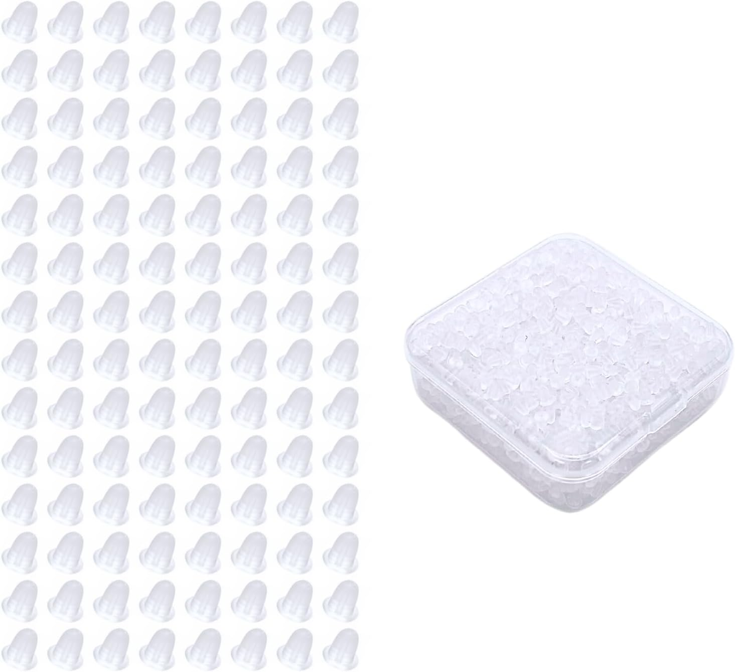 Dart Frog 1200 Silicone Earring Backs for Studs, Hoops, Dangly Earrings image number 2