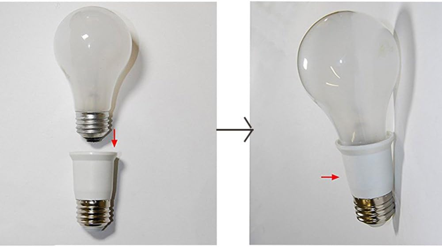 E27 Light Socket Extender Adapter Base, 3-Pack E27 Converter for Light Lamp Bulb Holder Fitting image number 6
