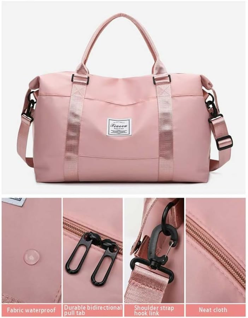 Large Waterproof Travel Duffle Bag with Trolley Sleeve Gym, Duffel Bag Sports Overnight Weekender Bag for Men and Women, Lightweight Carry-On Duffle for Air Travel, Camping, and Workouts image number 3