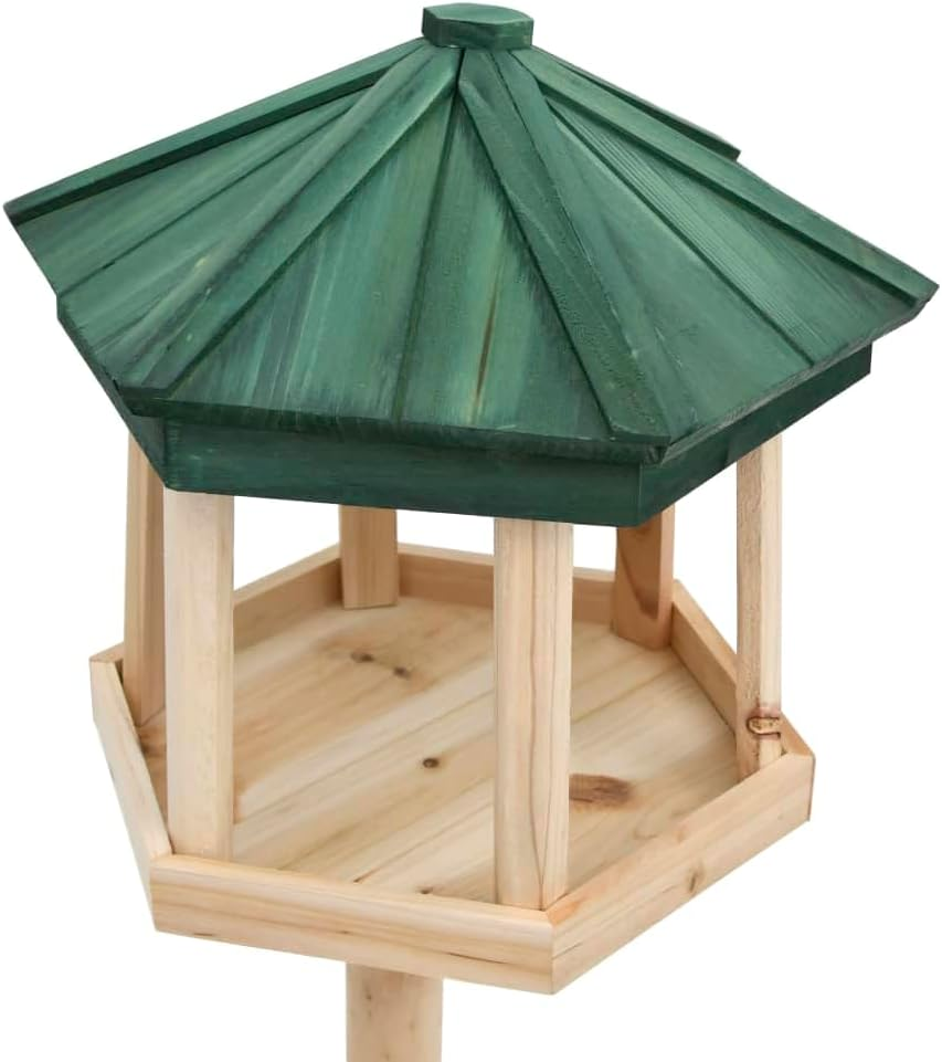Standing Bird Feeder Solid Firwood 33X110 Cm Outdoor Garden Decor Wildlife image number 4