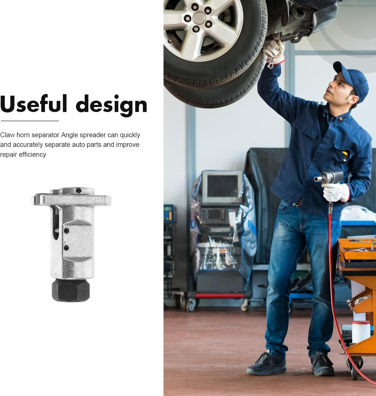 KONTONTY Suspension Strut Removal Tool Strut Spreader Nut Socket Versatile for Automotive Repairs image number 5