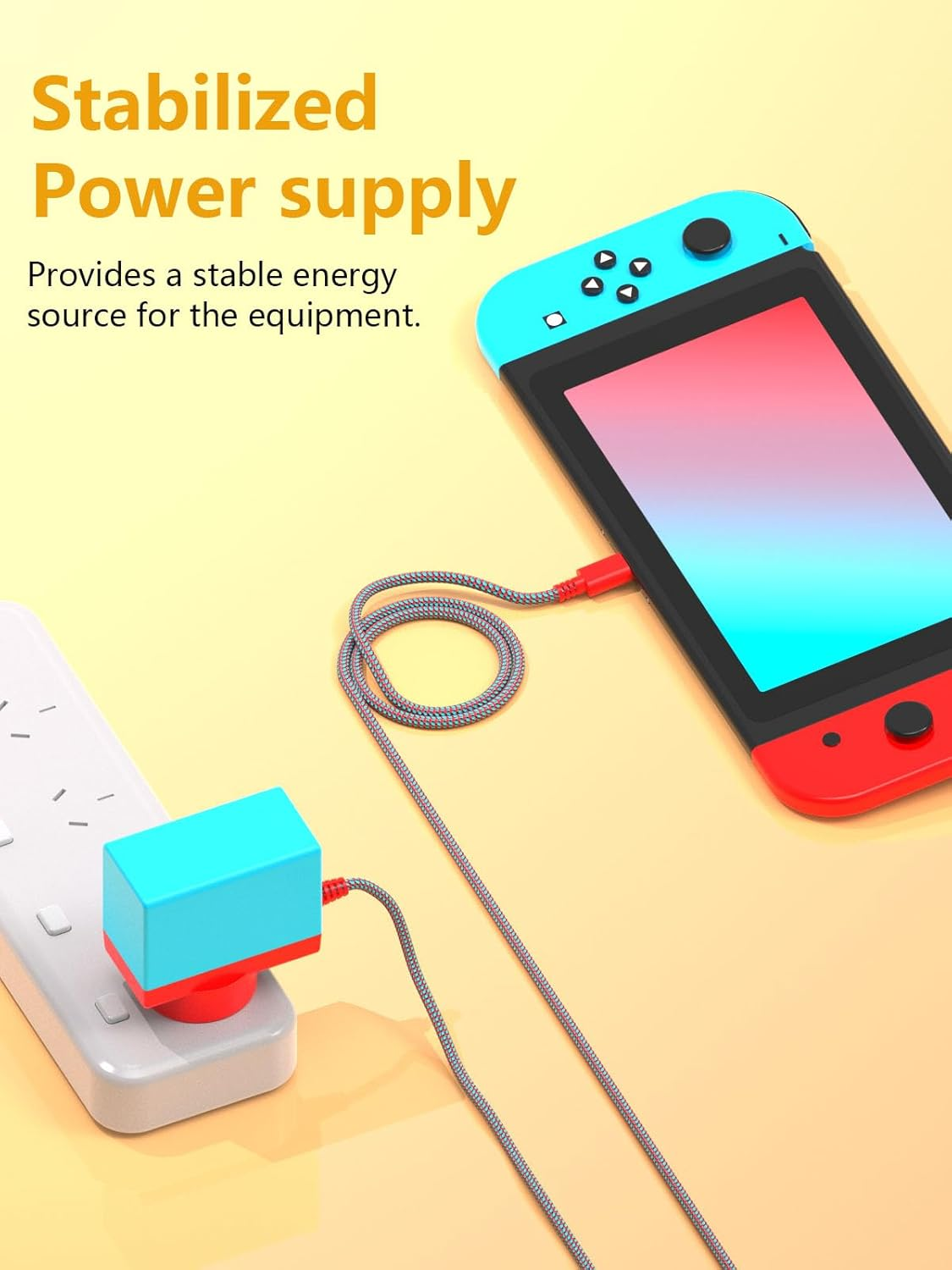 Haweswar Charger for Nintendo Switch, 39W AC Power Supply Adapter Fast Charging with 1.8M USB C Cord, Compatible with Switch Lite, OLED, Steam Deck - Support TV Mode image number 3