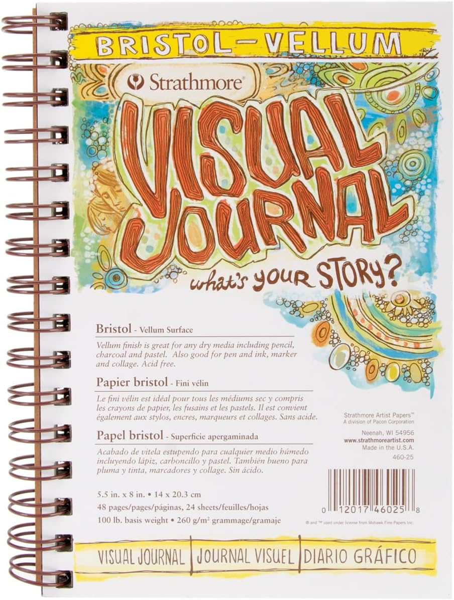 Strathmore 300 Series Visual Bristol Journal, 9"X12" Vellum, Wire Bound, 24 Sheets image number 3
