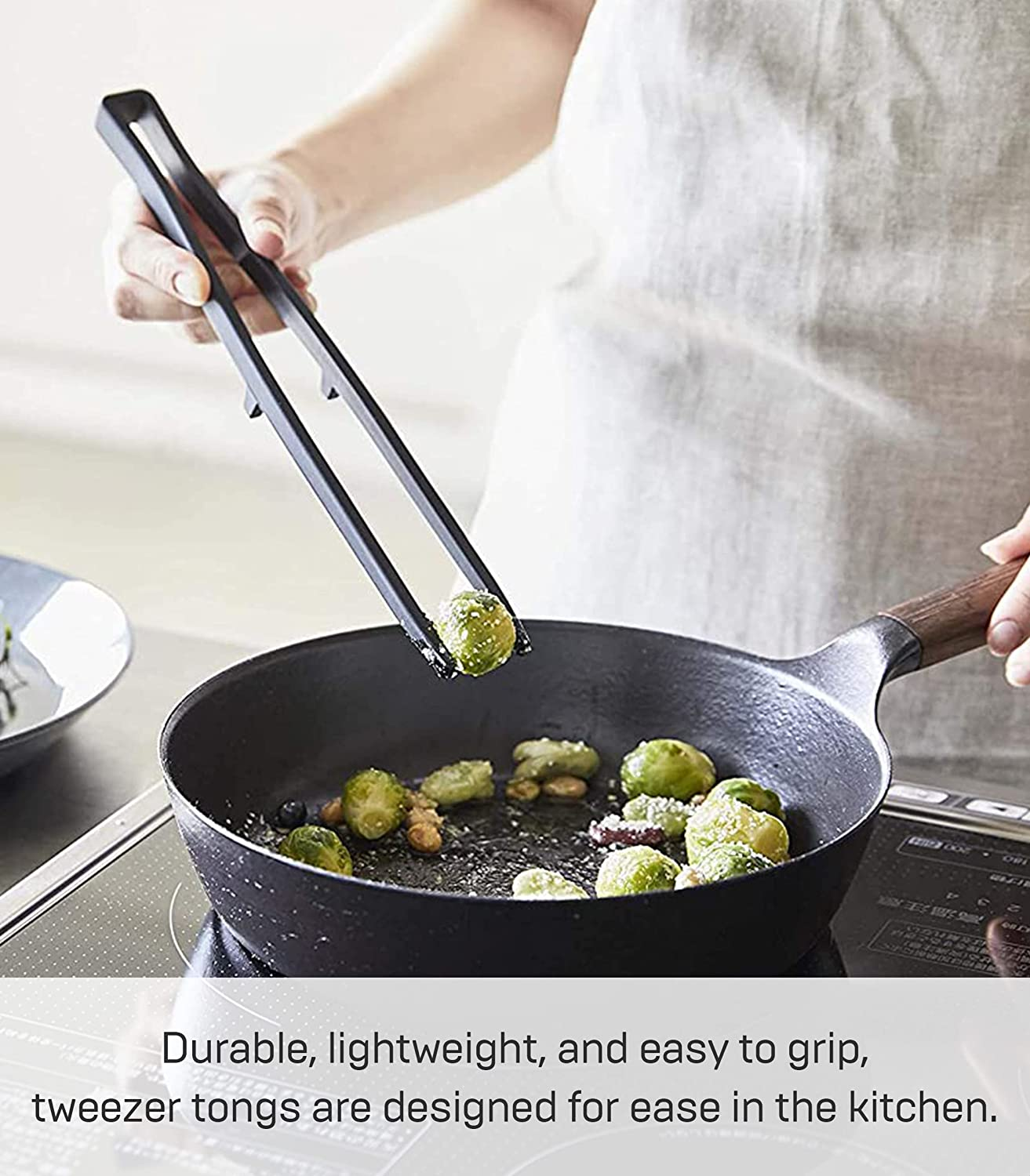 Yamazaki Home Silicone Kitchen Tongs, Silicone, No Assembly Req., Black image number 5