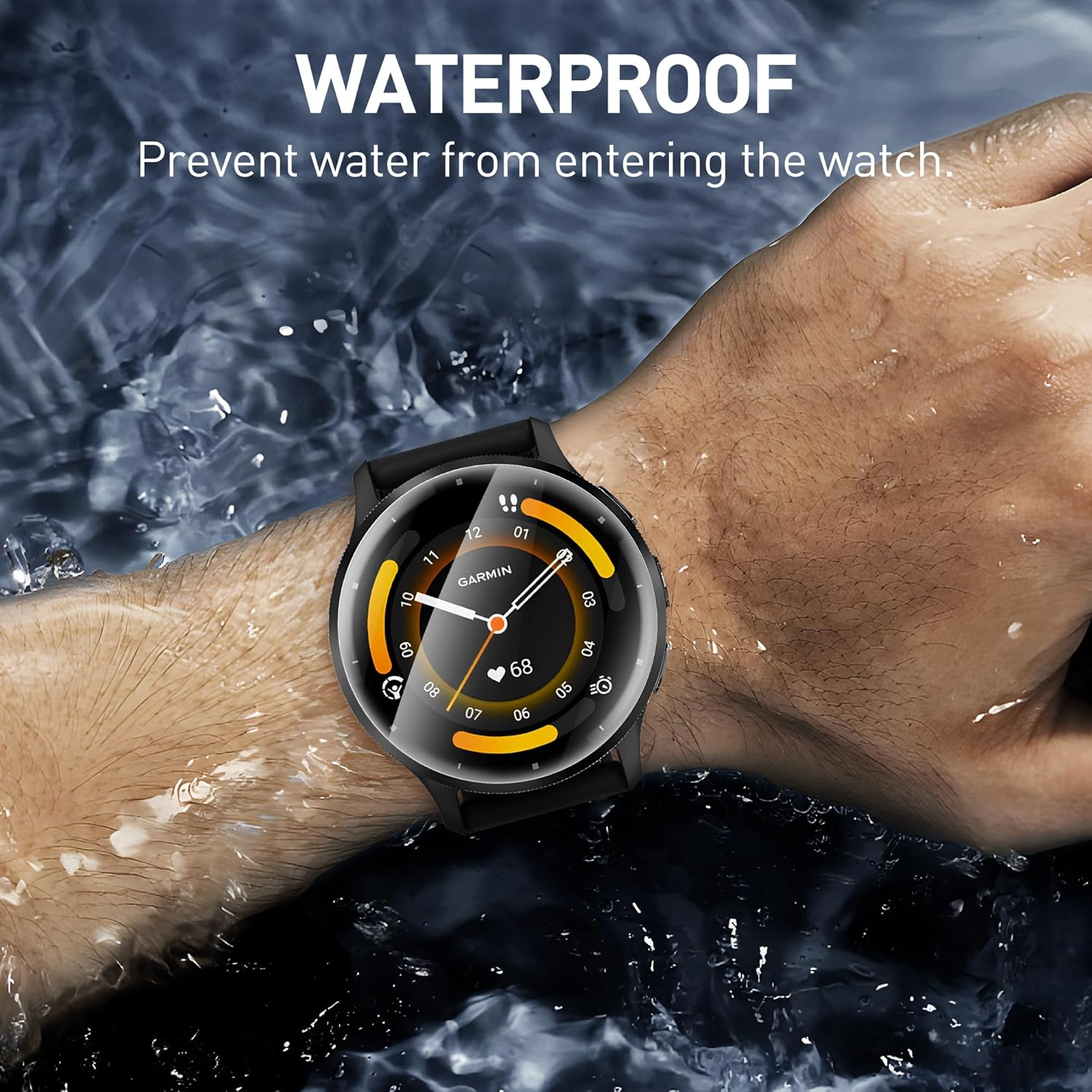 Suoman 6-Pack for Garmin Venu 3 45MM Smartwatch Screen Protector, Charger Port +[Perfectly Fit] High Definition Clear TPU Soft Protective Film image number 3