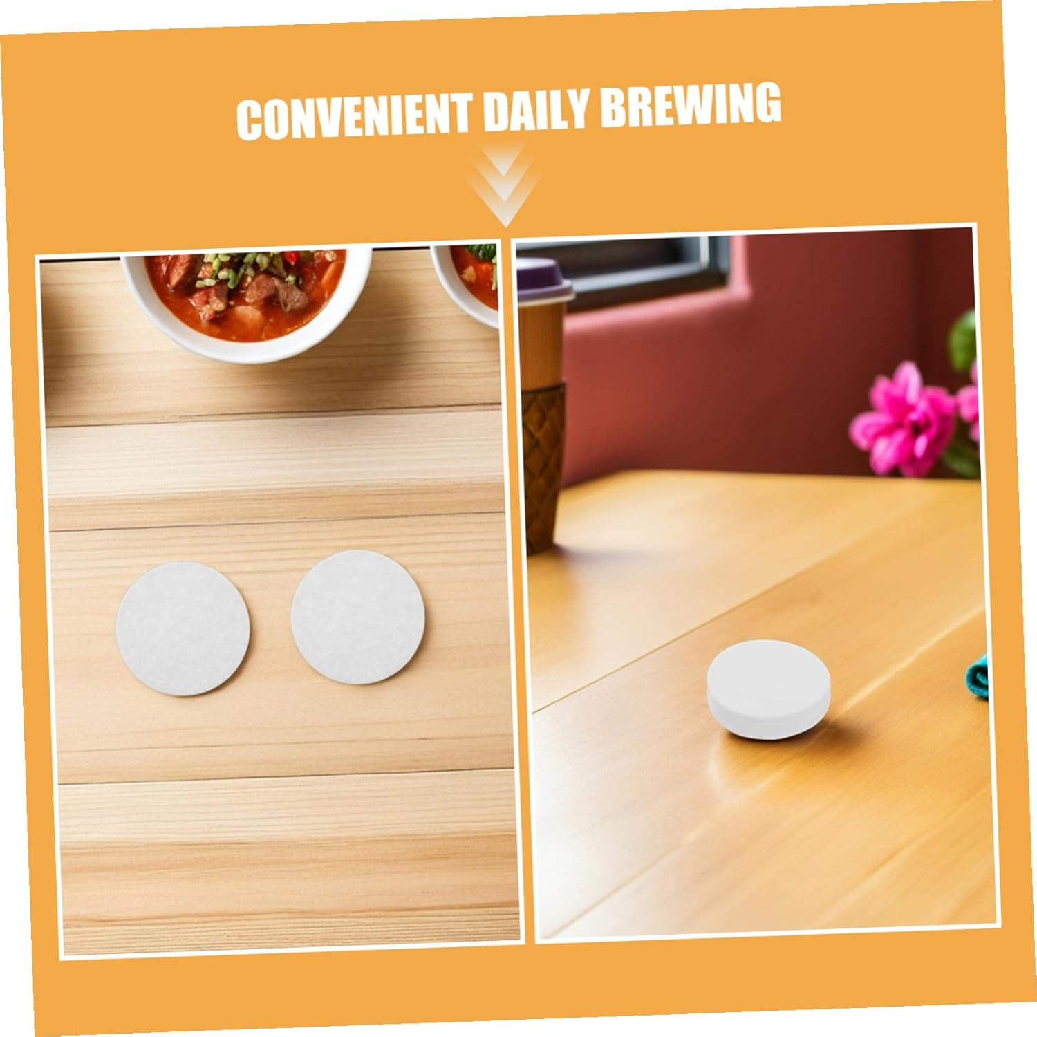 LABRIMP 600Pcs Disposable round Coffee Filter Papers for Espresso and Drip Coffee Makers Precise Filtration for Even Extraction and Brewing Accessories for Frequent Drinkers image number 6