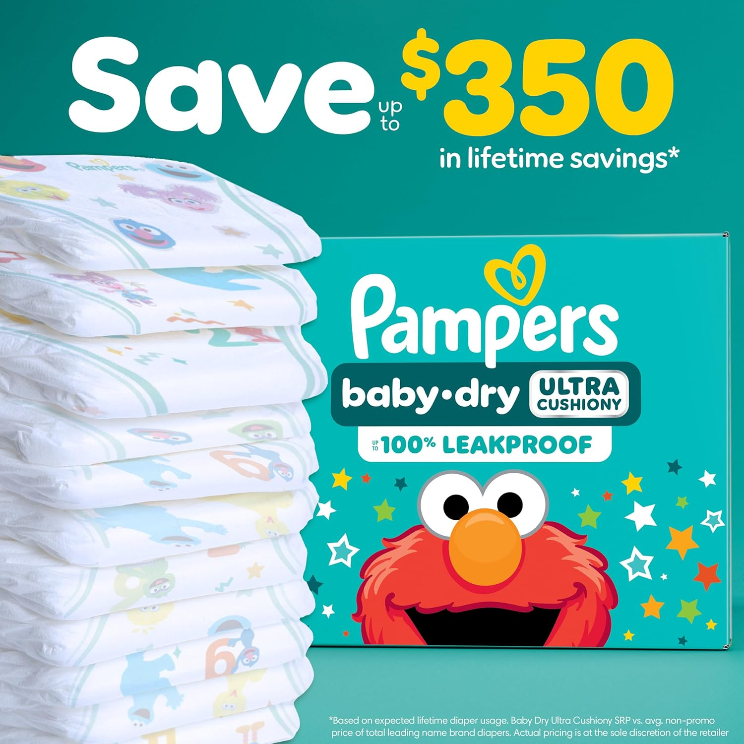 Pampers Diapers Newborn / Size 1 (8-14 Lb), 120 Count - Baby Dry Disposable Baby Diapers, Super Pack image number 3