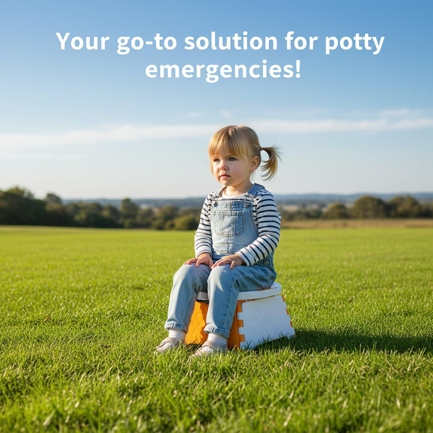 Portable Outdoor Potty Seat for Toddlers with 30 Disposable Bags for Easy Cleanup, Foldable Travel Potty for Camping with Carry Bag - Orevan