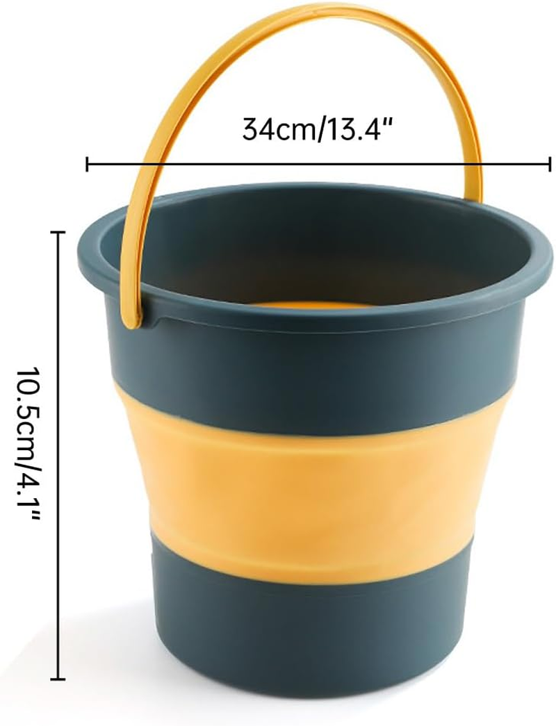 AIMALL Multifunctional Folding Bucket, Portable Telescopic Bucket for Car Washing, Fishing, and Household Use - Blue image number 3