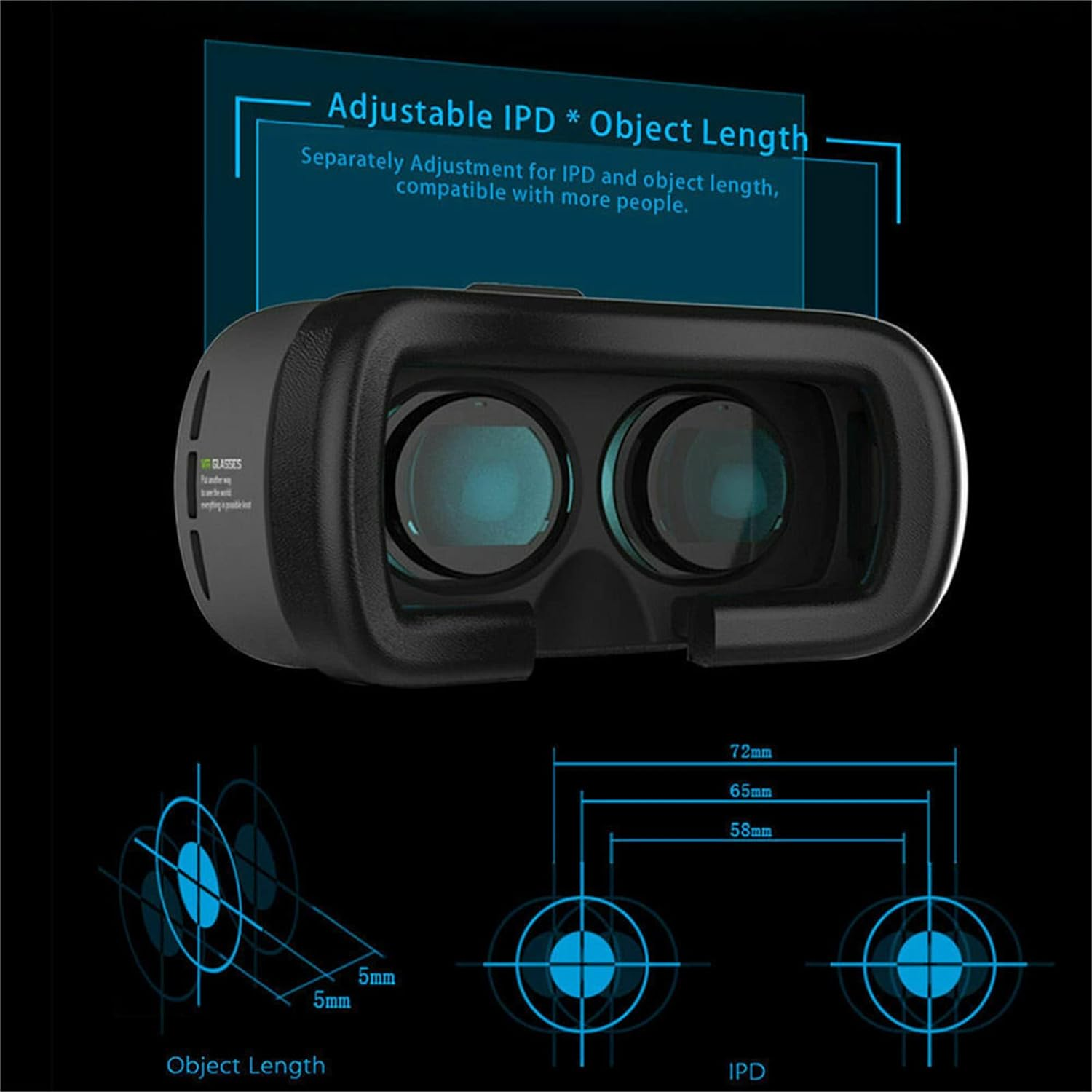 3D VR Box Headset 2.0 Virtual Reality Glasses Goggles for Android Smartphone image number 3