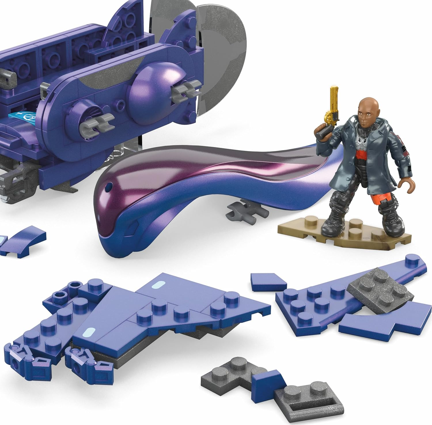 MEGA Halo Renegade Banshee - Buildable Renegade Banshee Airplane Includes 2 Super Poseable Collectible Figures, 205 Building Blocks and Pieces, for Ages 13+ - HNC56 image number 6