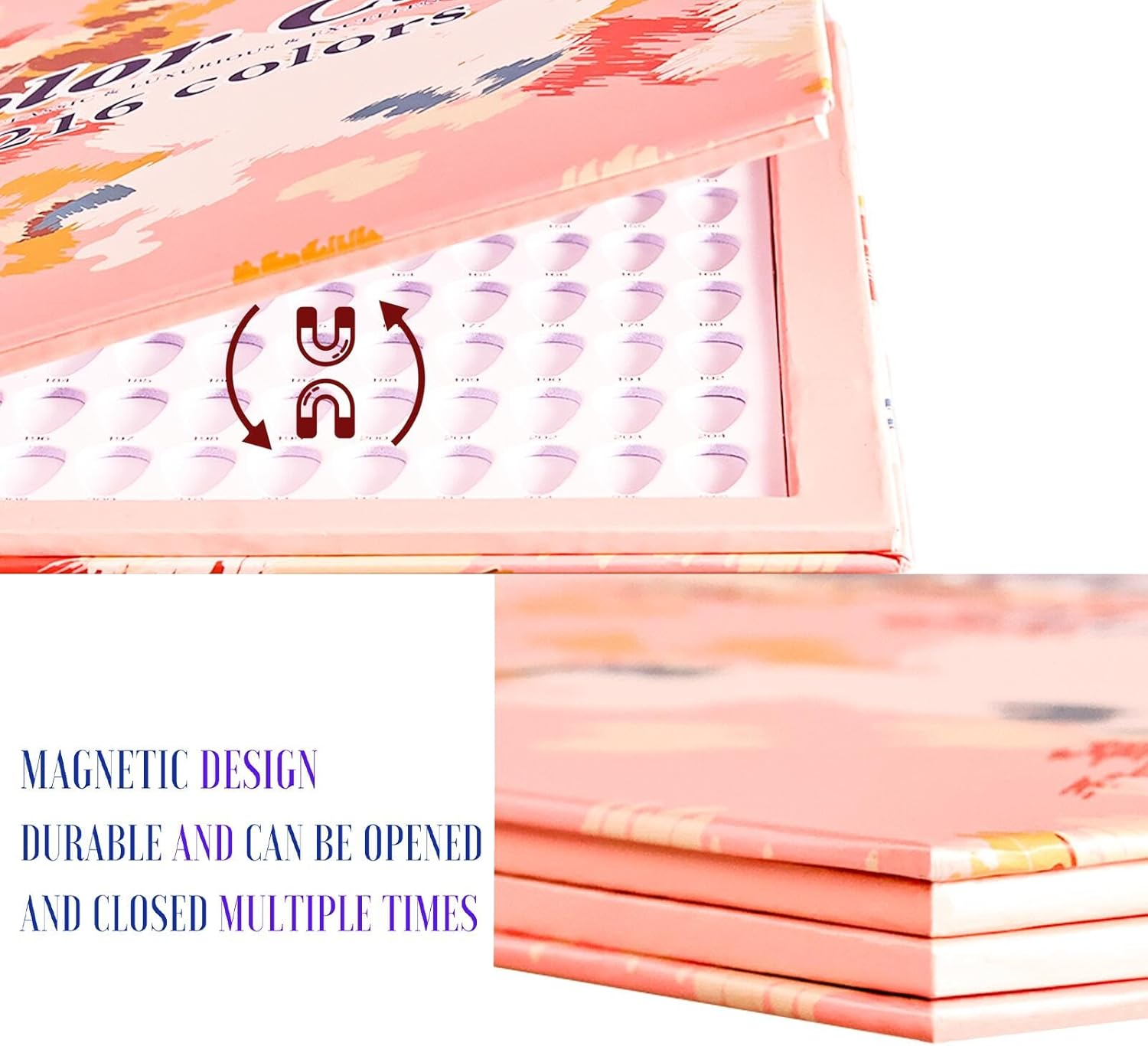 Acycoin2A 216 Nail Color Book with 240 Nail Tips and Nail Polish Gel Color Number Lable (B) image number 6