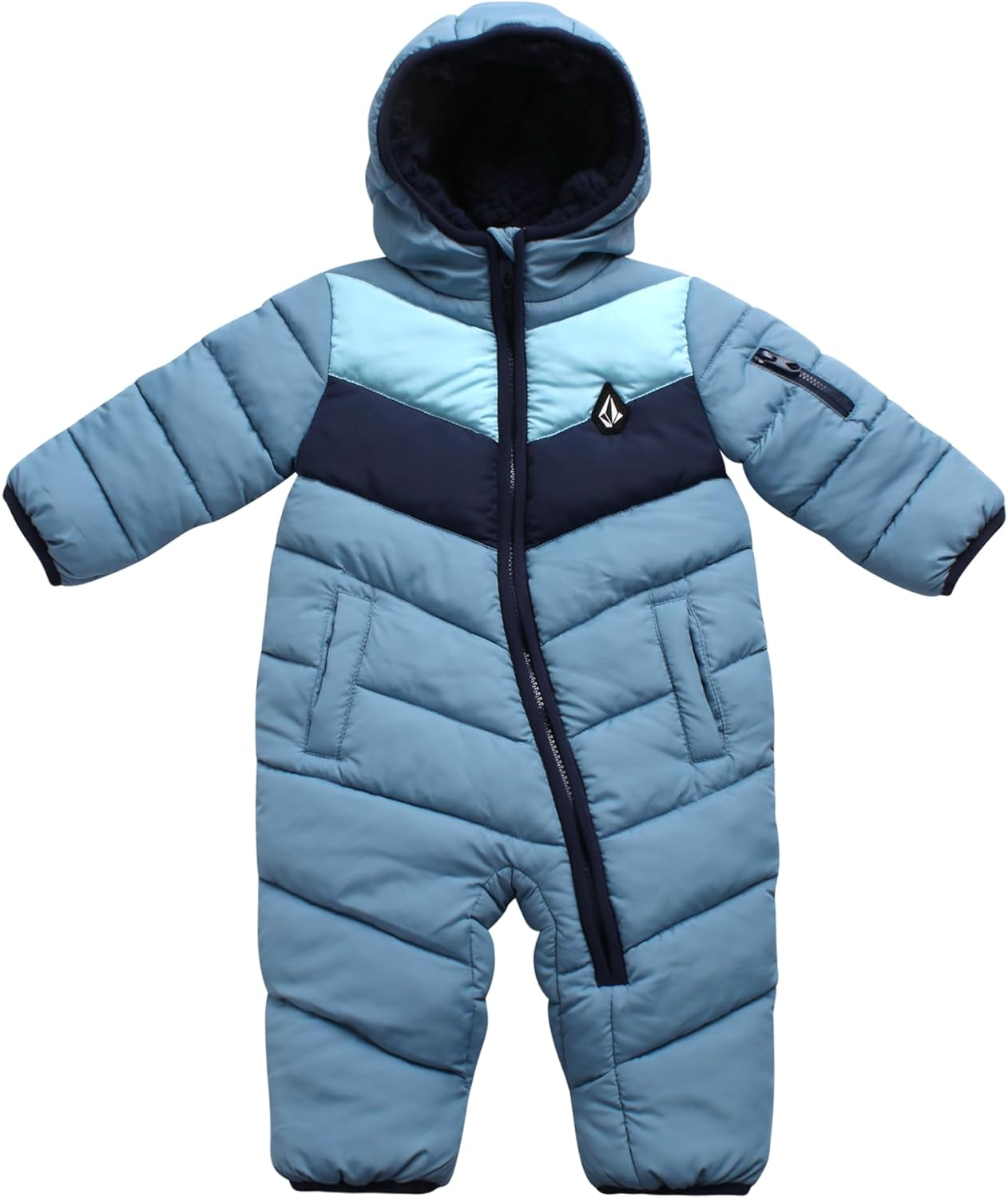 Volcom Baby Boys Snowsuit Hooded Fleece Lined Warm Winter Jumpsuit Zip Snow Pram for Newborns and Infants (3-24M), Size image number 7